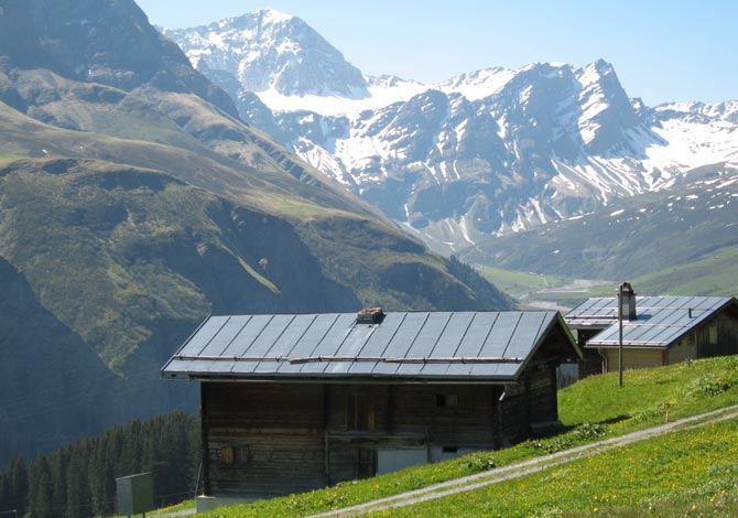 Blick gegen das Wisshorn (2998 m.ü.M)