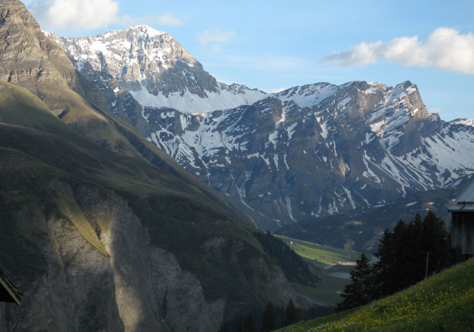 Blick gegen Talabschluss mit Wisshorn (2998 m.ü.M)